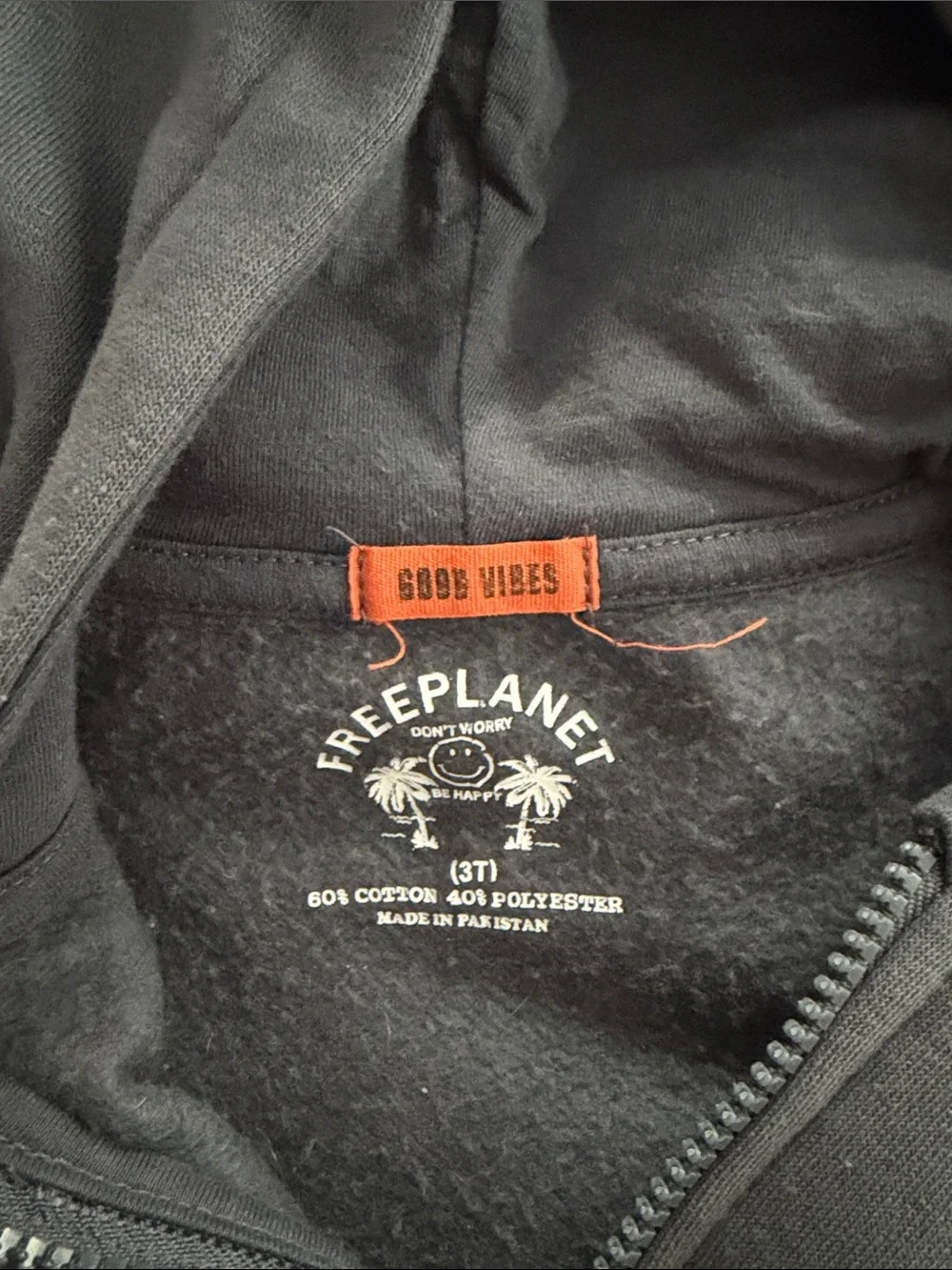 Children's Charcoal Zip Hoodie — Unbranded